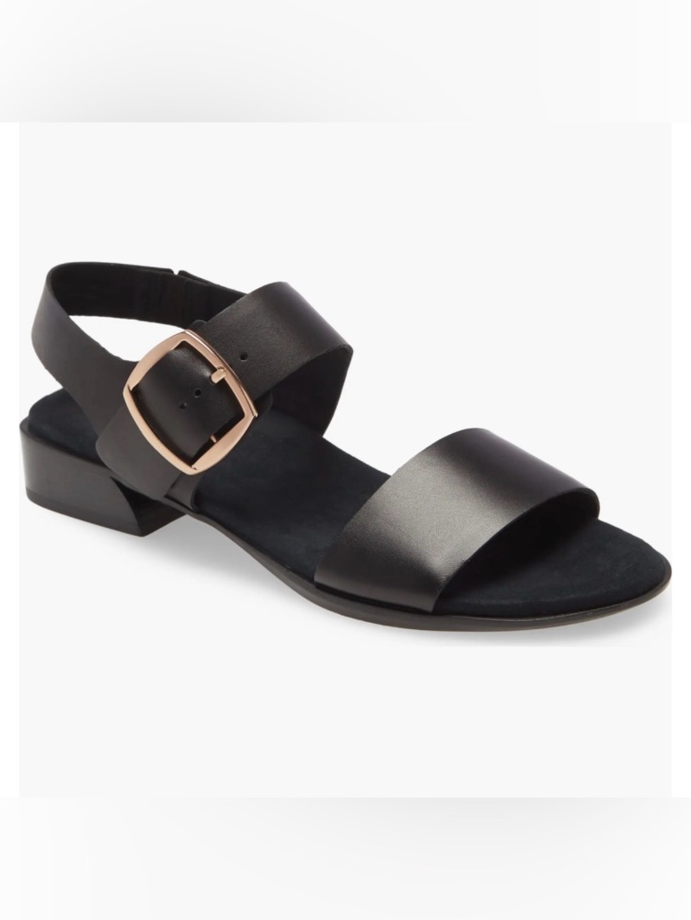 MUNRO Cleo minimalist leather buckle sandals 8.5 Narrow